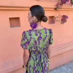 Ernestina | Vestido Comprido Floral Verde