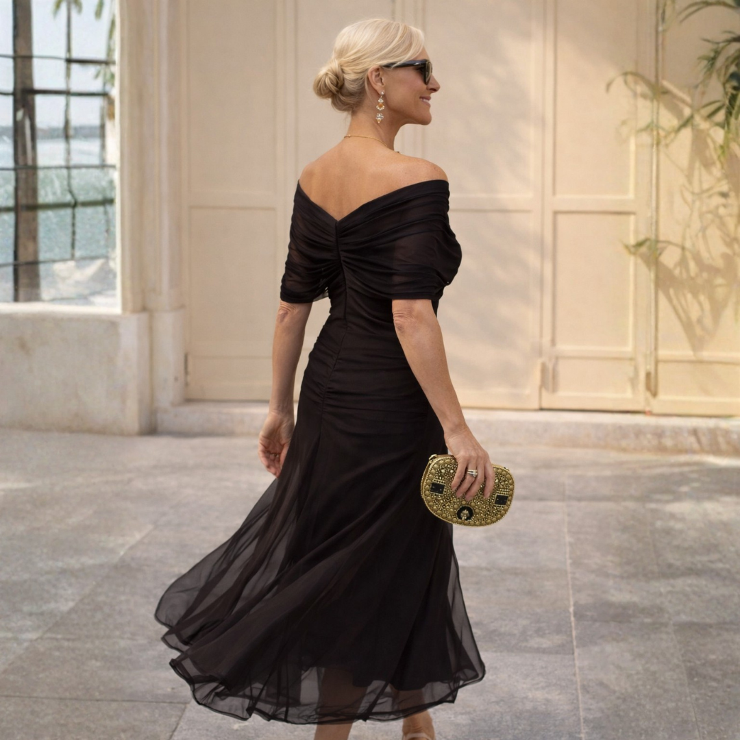 Micaela | Vestido Comprido com Ombros Descobertos