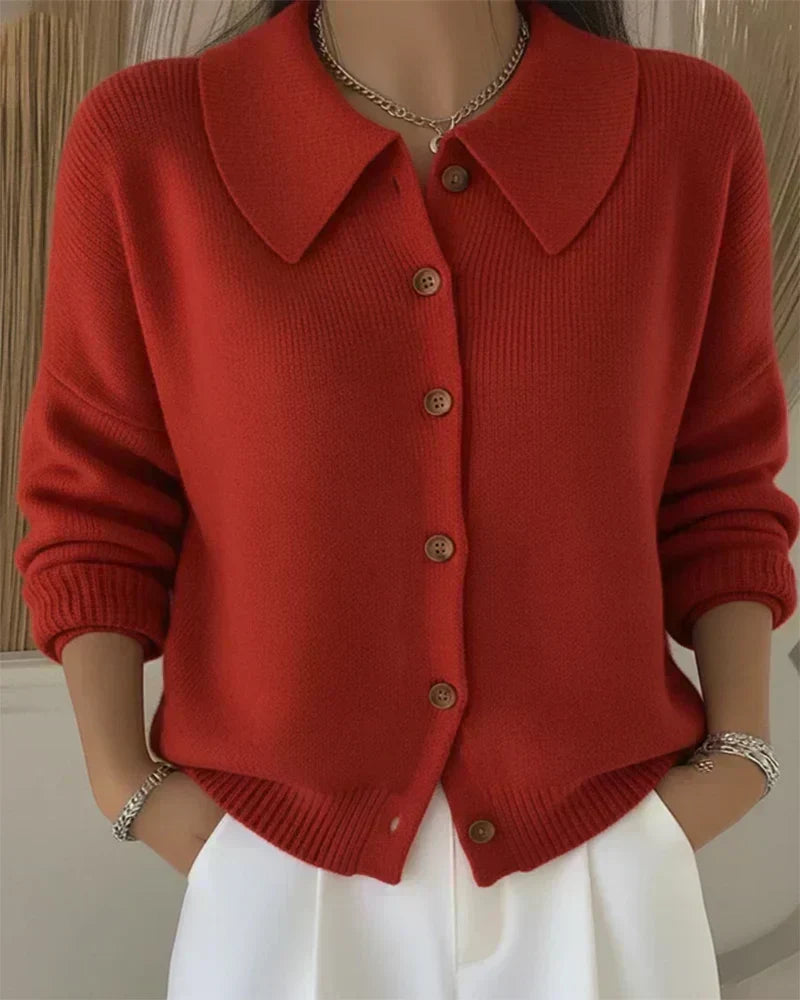 Velia | Cardigan com Gola Camisa