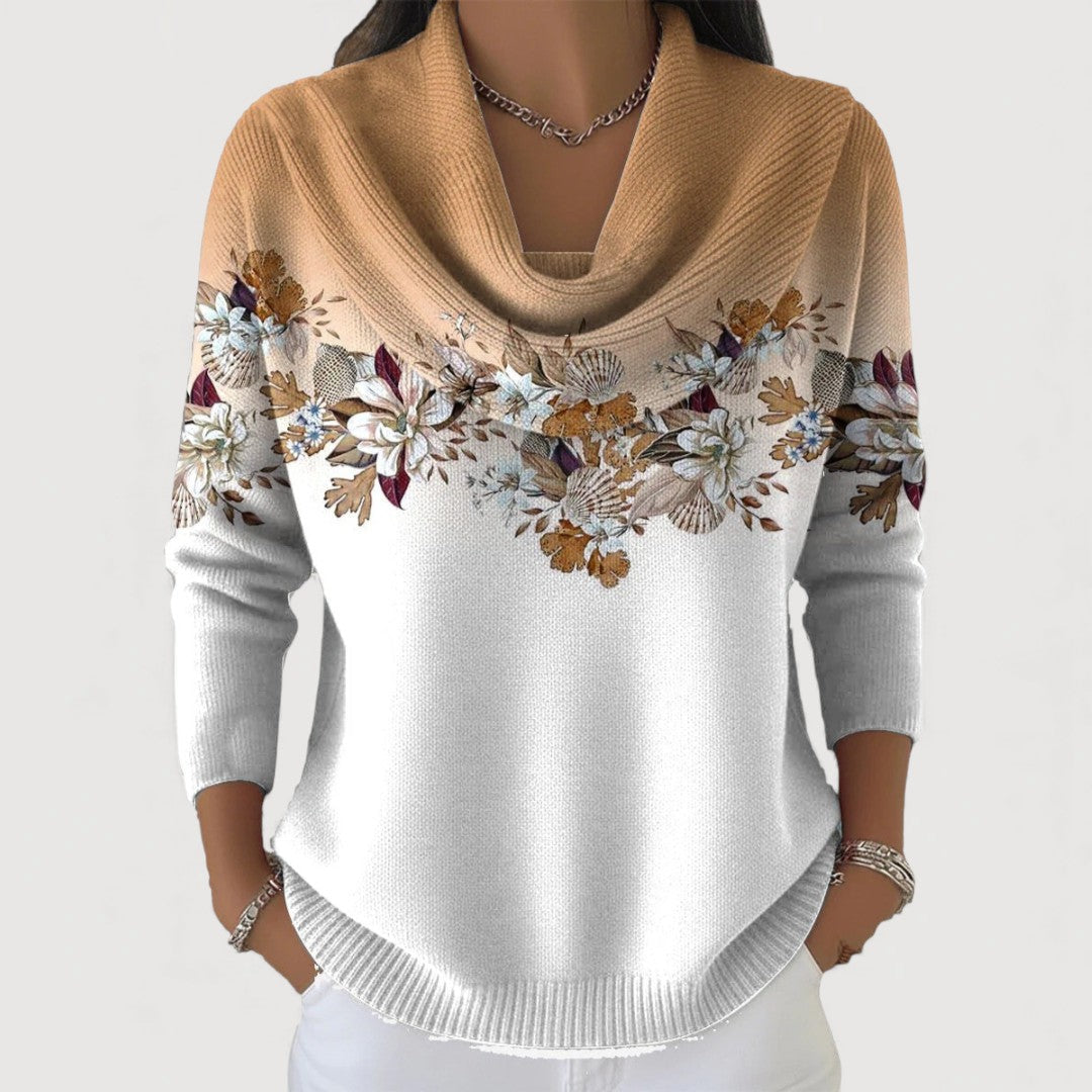 Aurora | Camisola Floral de Gola Alta