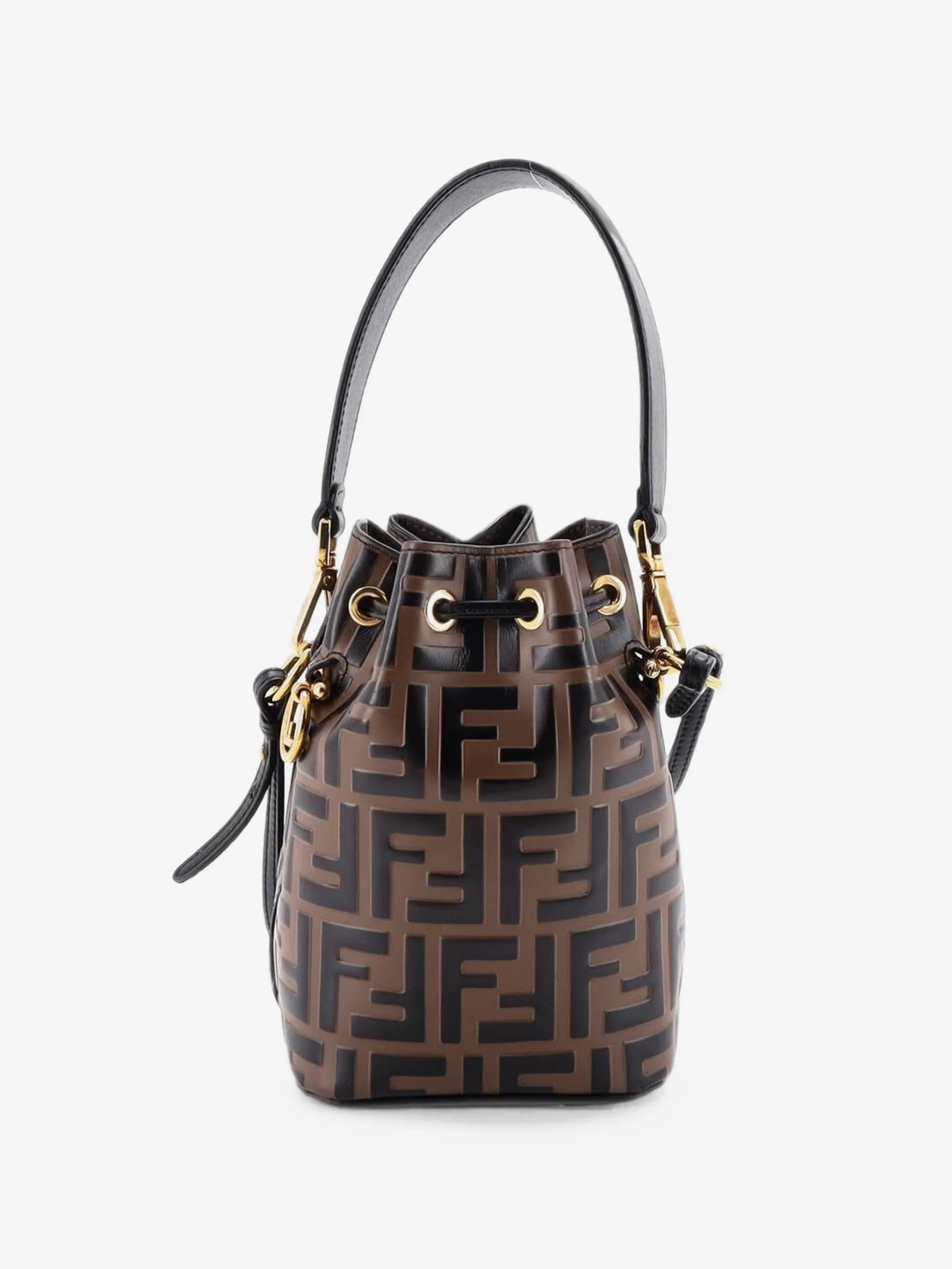 Mala Saco Mini com Monograma em Relevo de Mulher