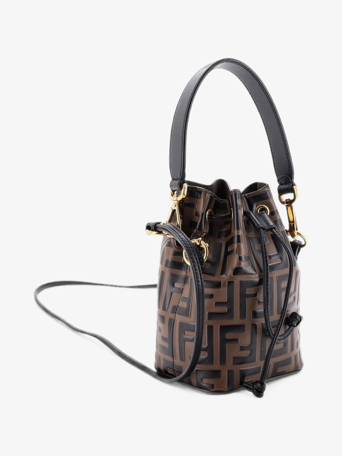 Mala Saco Mini com Monograma em Relevo de Mulher