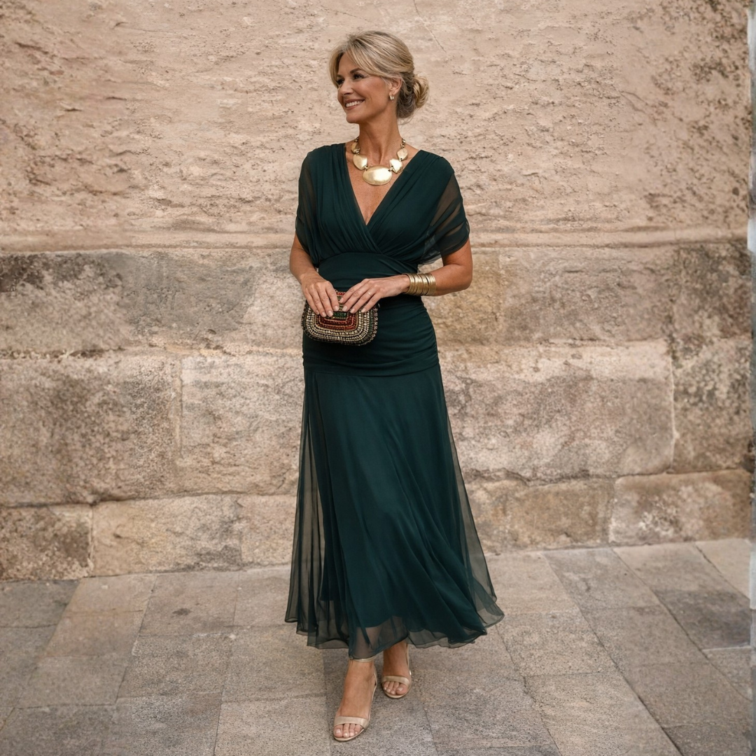 Micaela | Vestido Comprido com Ombros Descobertos