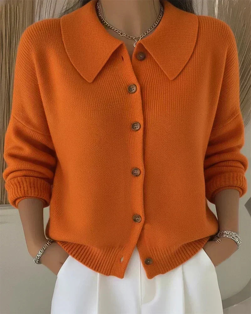 Velia | Cardigan com Gola Camisa