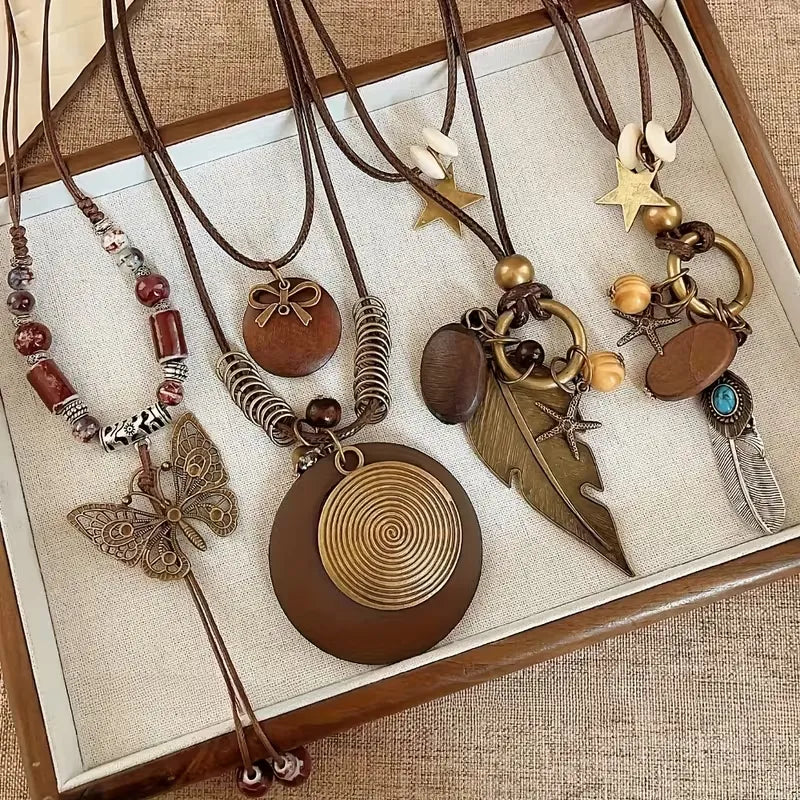 Conjunto de 4 Pendentes Boho