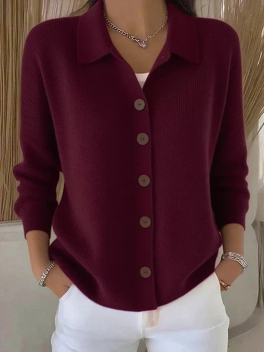 Fosca | Cardigan com Gola e Botões