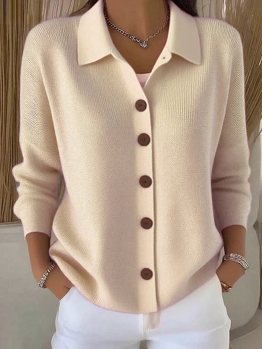 Fosca | Cardigan com Gola e Botões