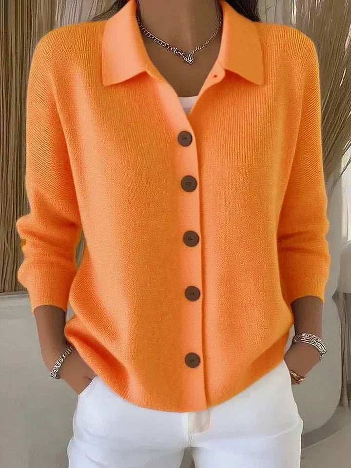 Fosca | Cardigan com Gola e Botões