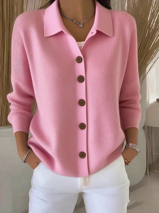 Fosca | Cardigan com Gola e Botões