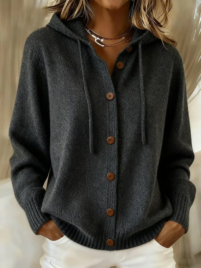 Bettina | Cardigan com Capuz e Botões