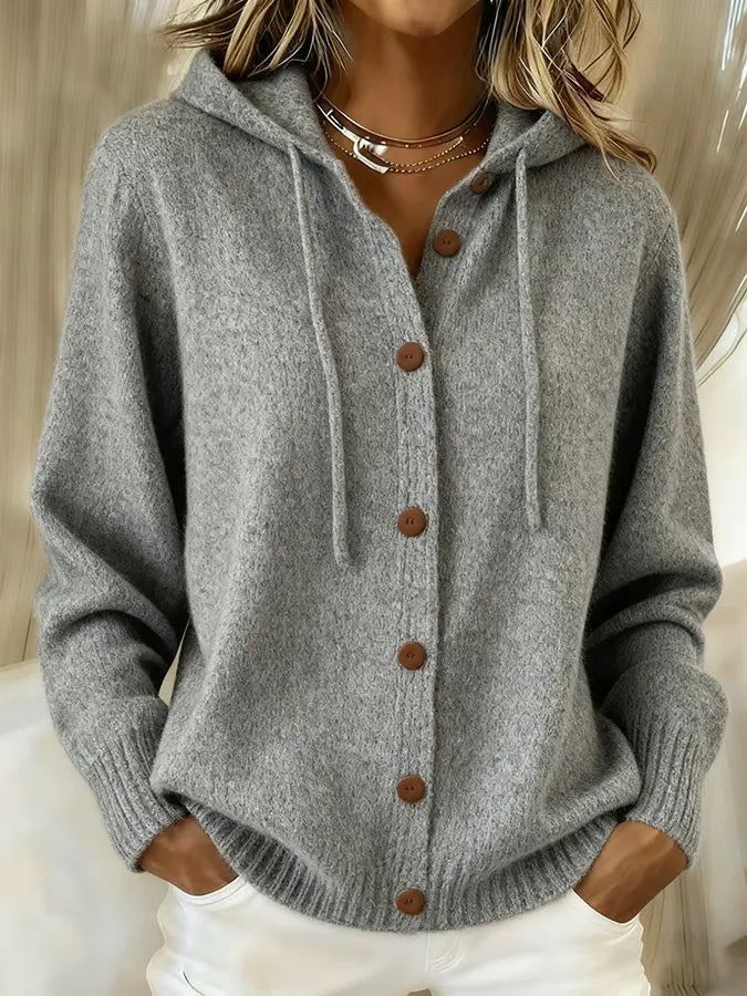 Bettina | Cardigan com Capuz e Botões
