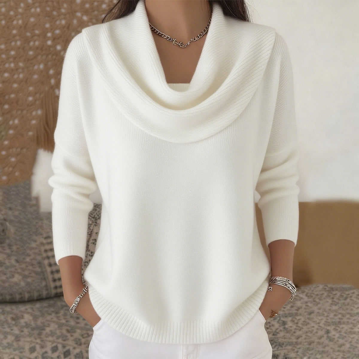 Iole | Camisola de Gola Drapeada