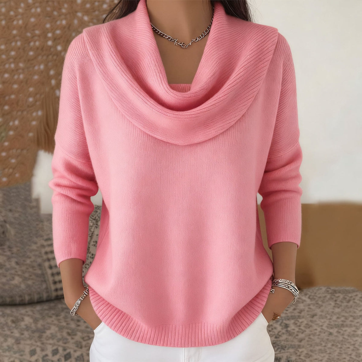 Iole | Camisola de Gola Drapeada