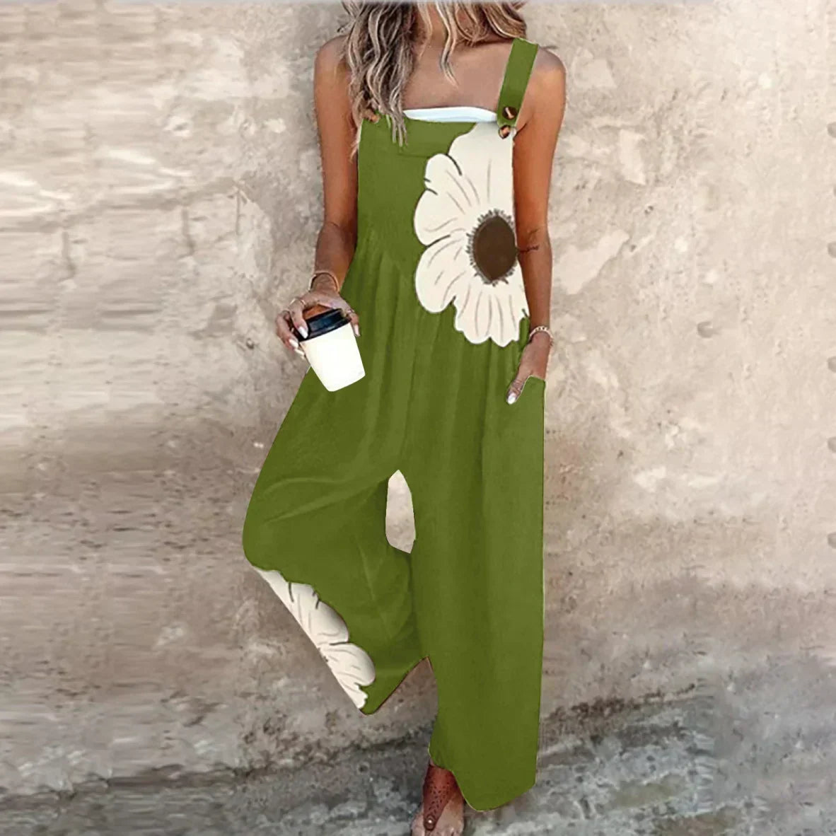 Alicia | Jardineira Estampada Confortável