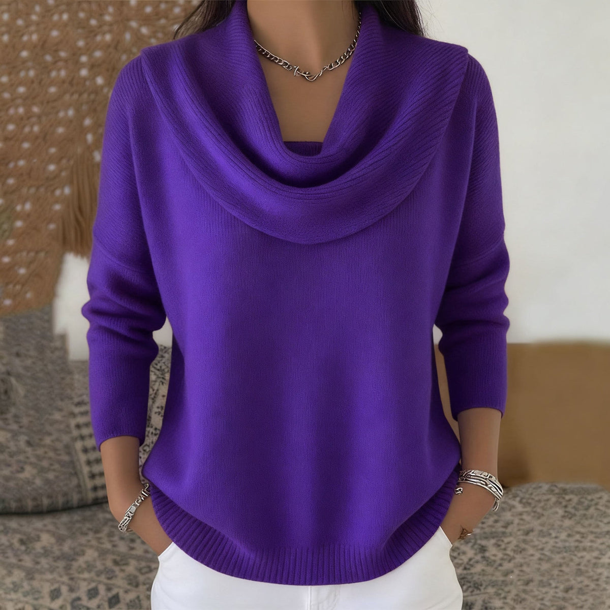 Iole | Camisola de Gola Drapeada