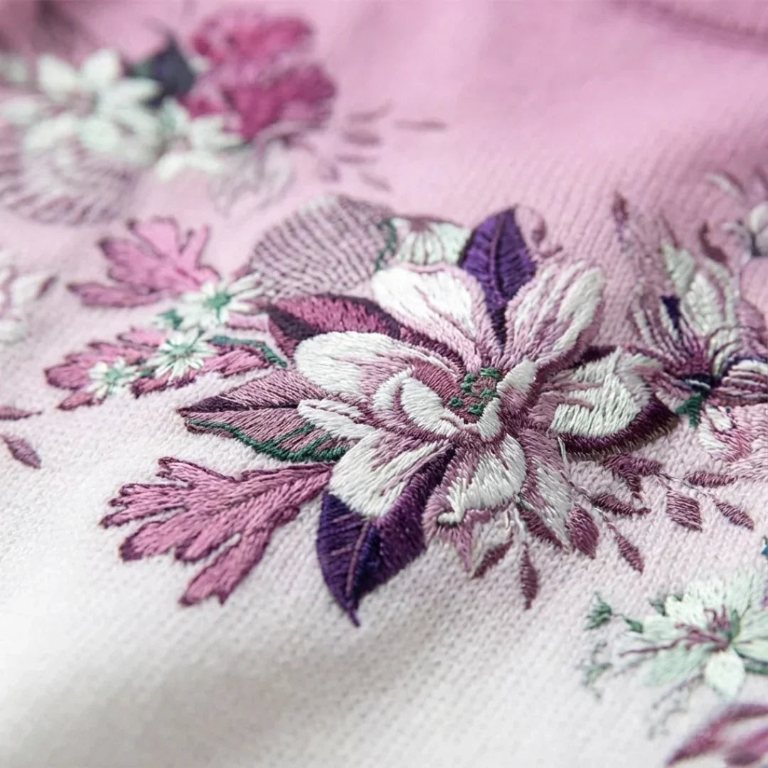 Aurora | Camisola Floral de Gola Alta