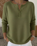 Ernesta | Camisola de Malha com Botões Henley