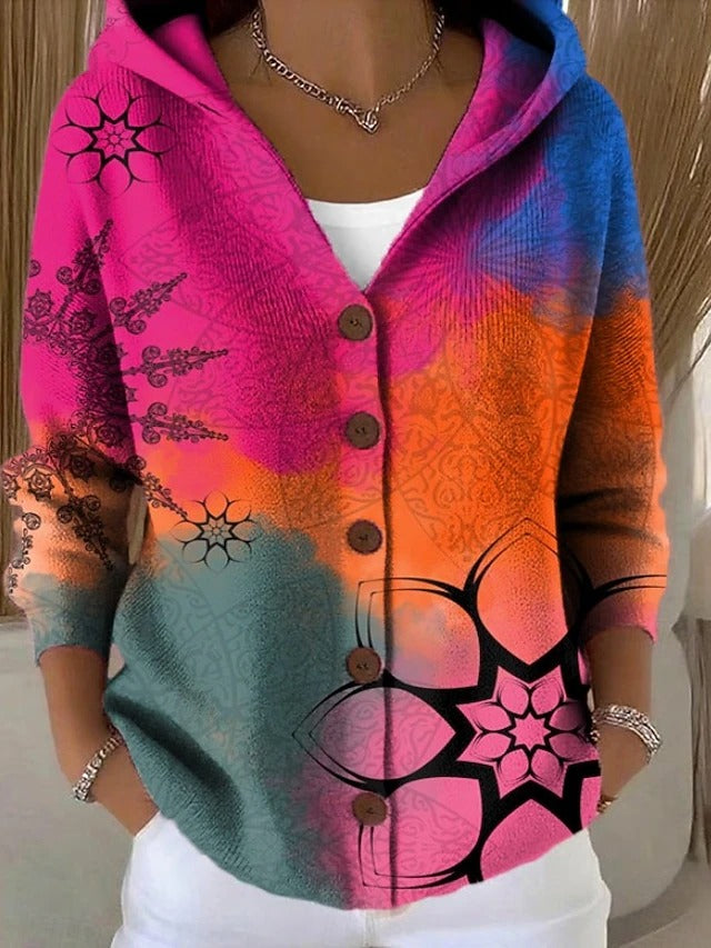Colomba | Cardigan Estampado com Capuz