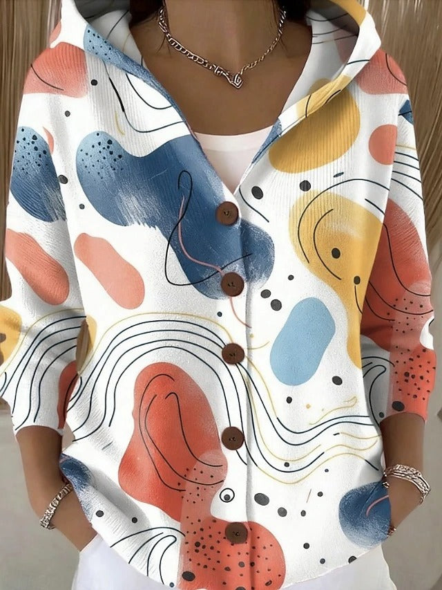 Colomba | Cardigan Estampado com Capuz