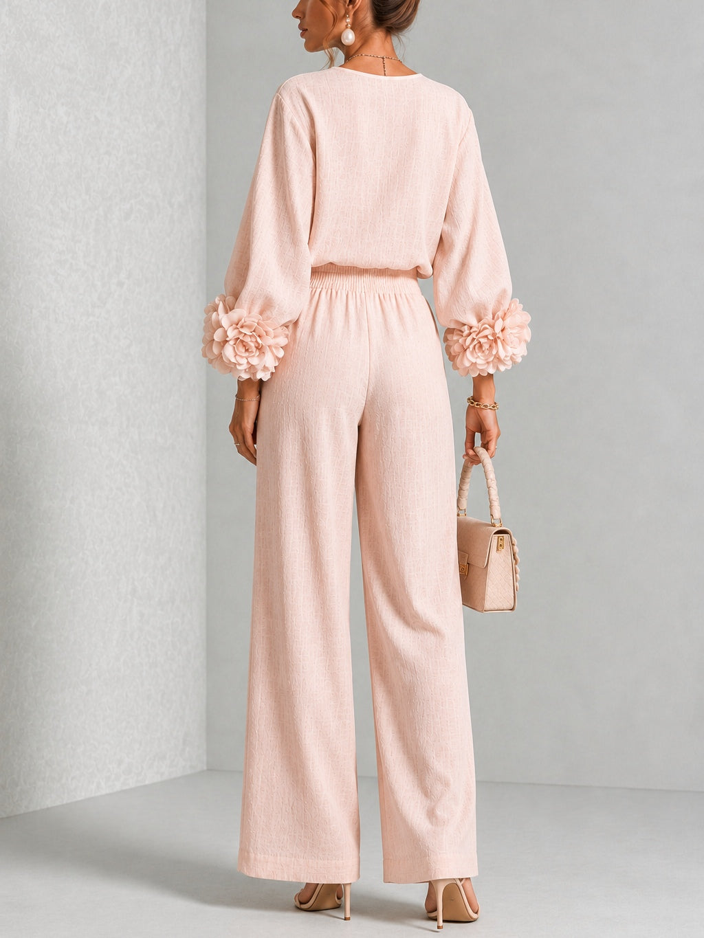 Rosalia | Conjunto de Duas Peças com Punhos Florais