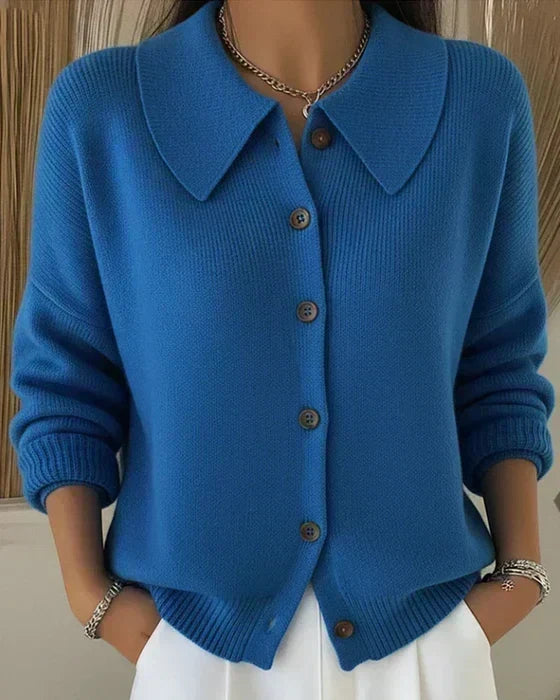 Velia | Cardigan com Gola Camisa