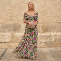 Ignacia | Vestido Comprido Plissado Floral