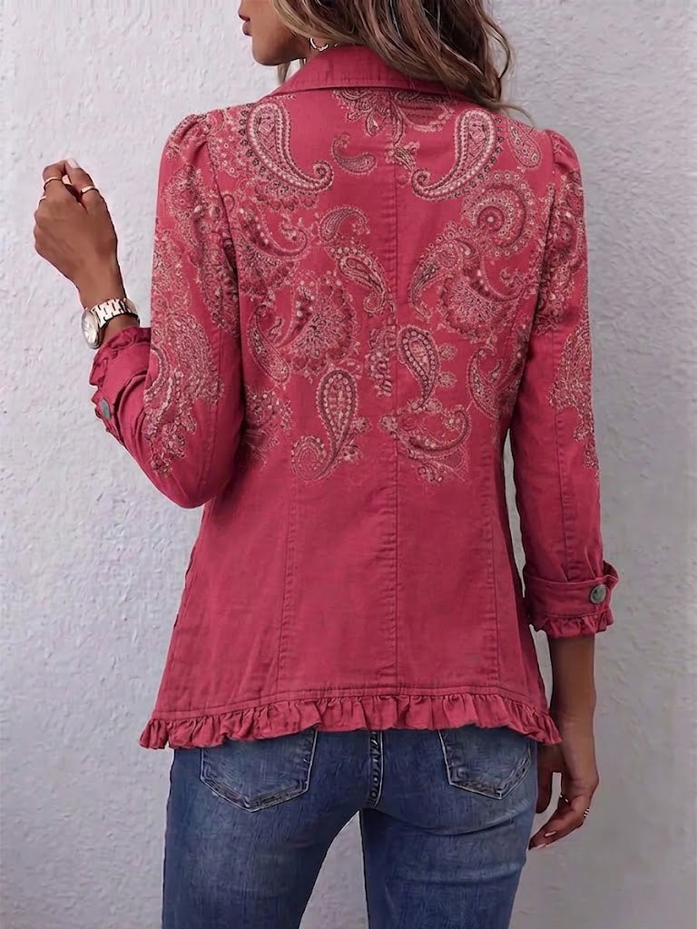 Carlota | Casaco Paisley Vintage com Folhos