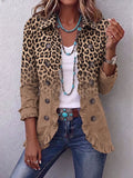 Donatella | Casaco Leopardo Vintage Degradé com Folhos