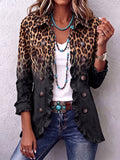 Valentina | Blazer Leopardo Degradé com Folhos