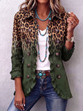 Ludovica | Blazer Leopardo Degradé com Folhos