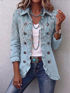 Emilia | Casaco Paisley Vintage com Folhos