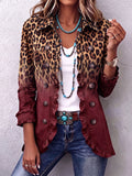 Livia | Blazer Leopardo Degradé com Folhos