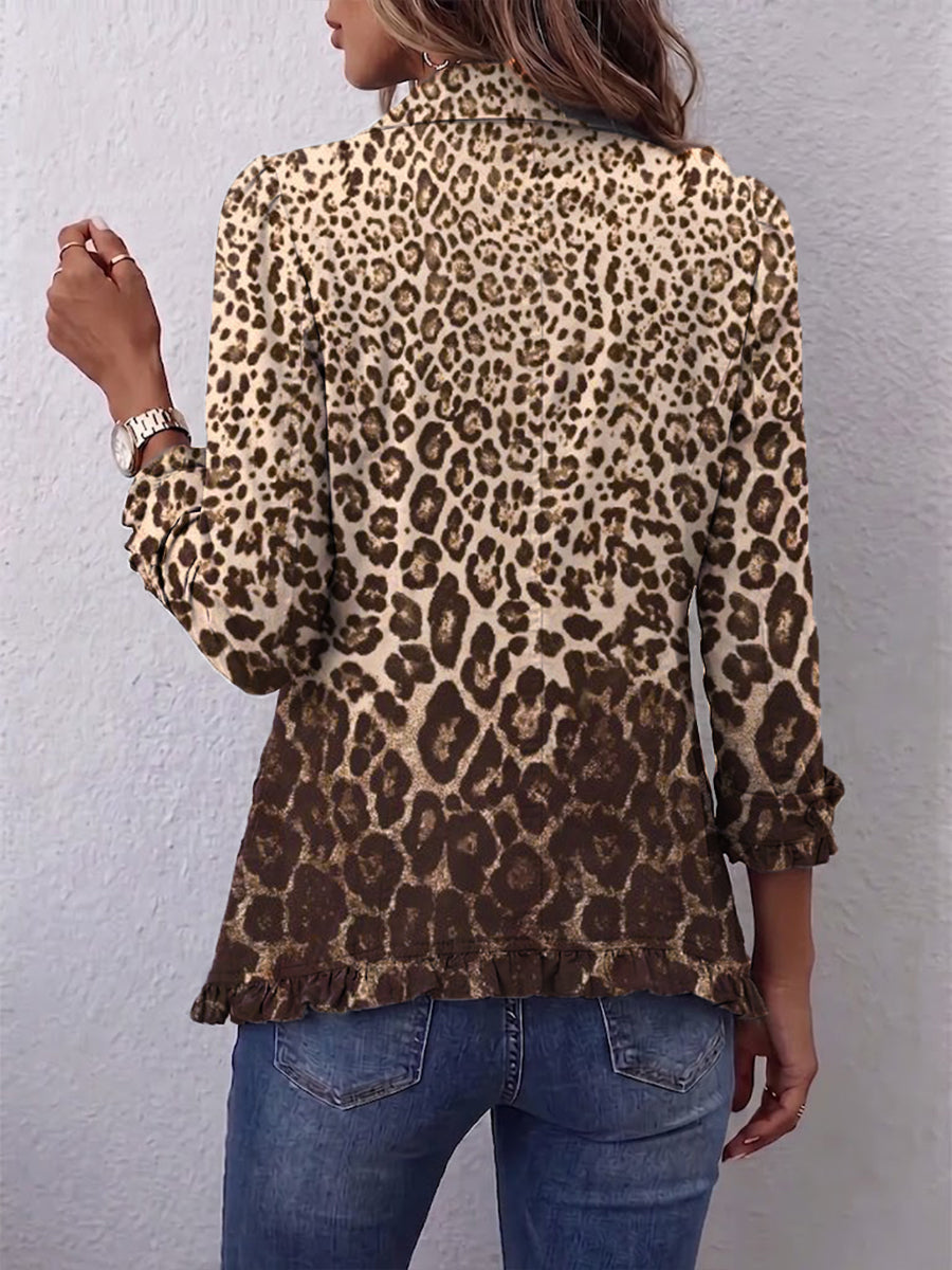 Lucia | Casaco Leopardo com Folhos