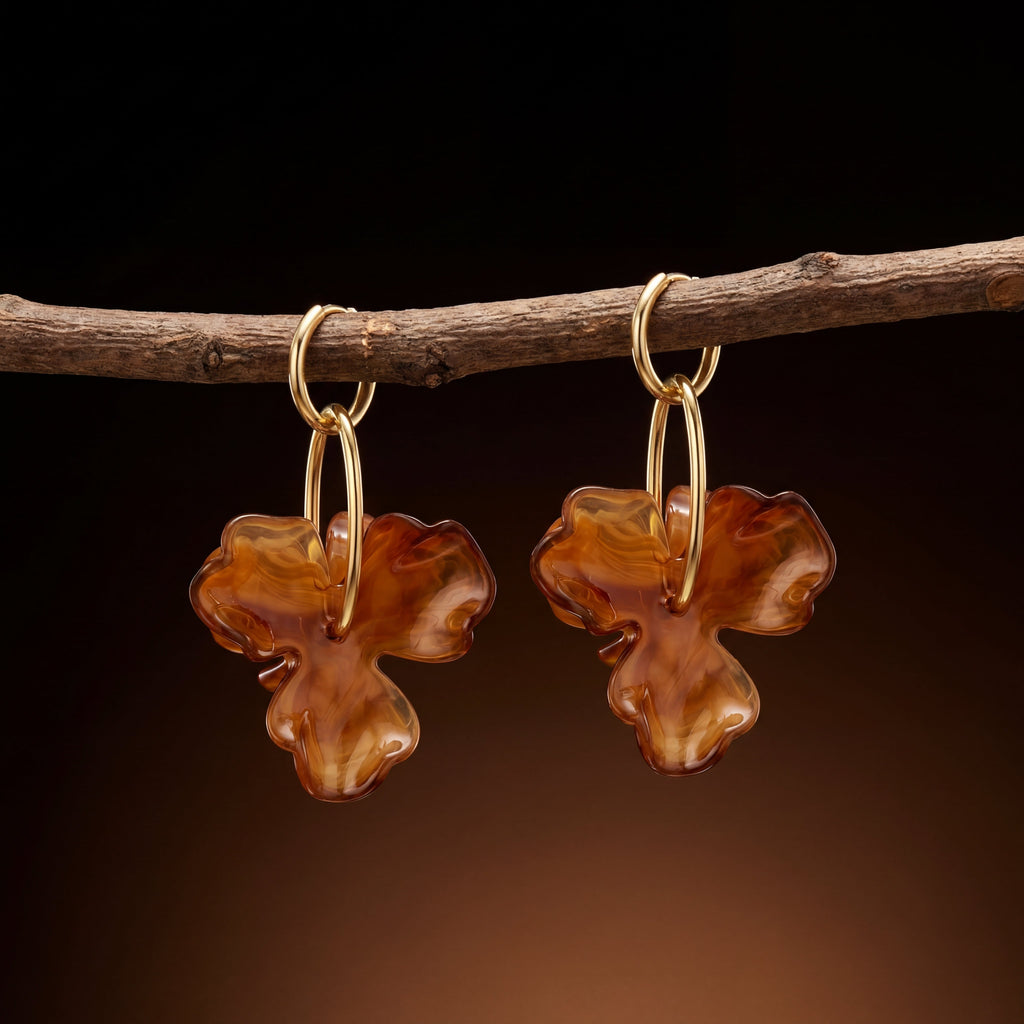 Brincos com Pendente de Flor