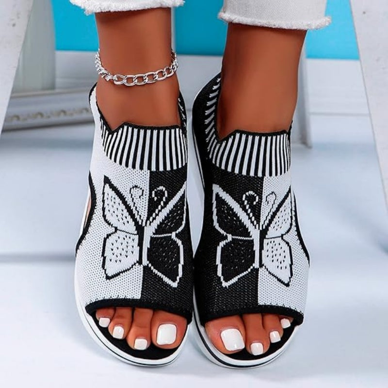Camelia | Sandálias de Plataforma Peep-Toe Casuais para Mulher – Salto de Plataforma Confortável e Design Respirável – Perfeitas para a Praia, Férias ou o Dia a Dia – Elegantes e Leves ☀️✨