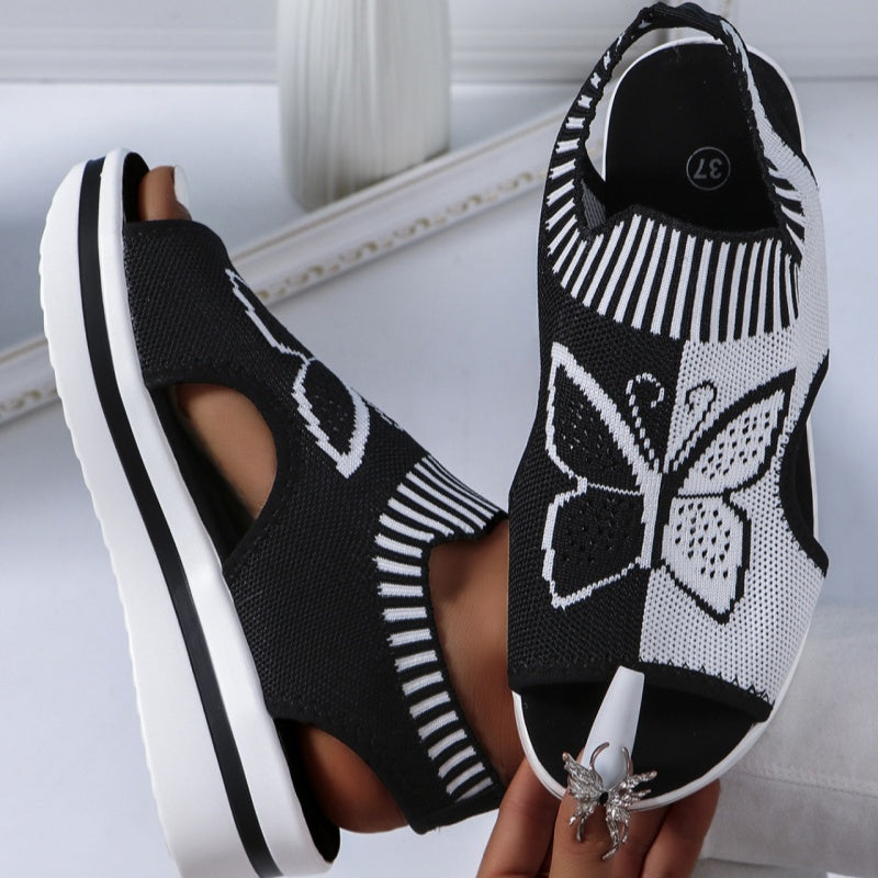 Camelia | Sandálias de Plataforma Peep-Toe Casuais para Mulher – Salto de Plataforma Confortável e Design Respirável – Perfeitas para a Praia, Férias ou o Dia a Dia – Elegantes e Leves ☀️✨