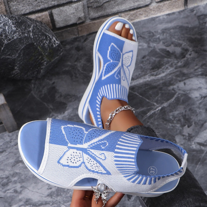 Camelia | Sandálias de Plataforma Peep-Toe Casuais para Mulher – Salto de Plataforma Confortável e Design Respirável – Perfeitas para a Praia, Férias ou o Dia a Dia – Elegantes e Leves ☀️✨
