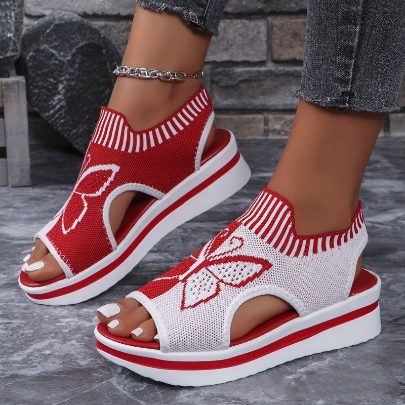 Camelia | Sandálias de Plataforma Peep-Toe Casuais para Mulher – Salto de Plataforma Confortável e Design Respirável – Perfeitas para a Praia, Férias ou o Dia a Dia – Elegantes e Leves ☀️✨